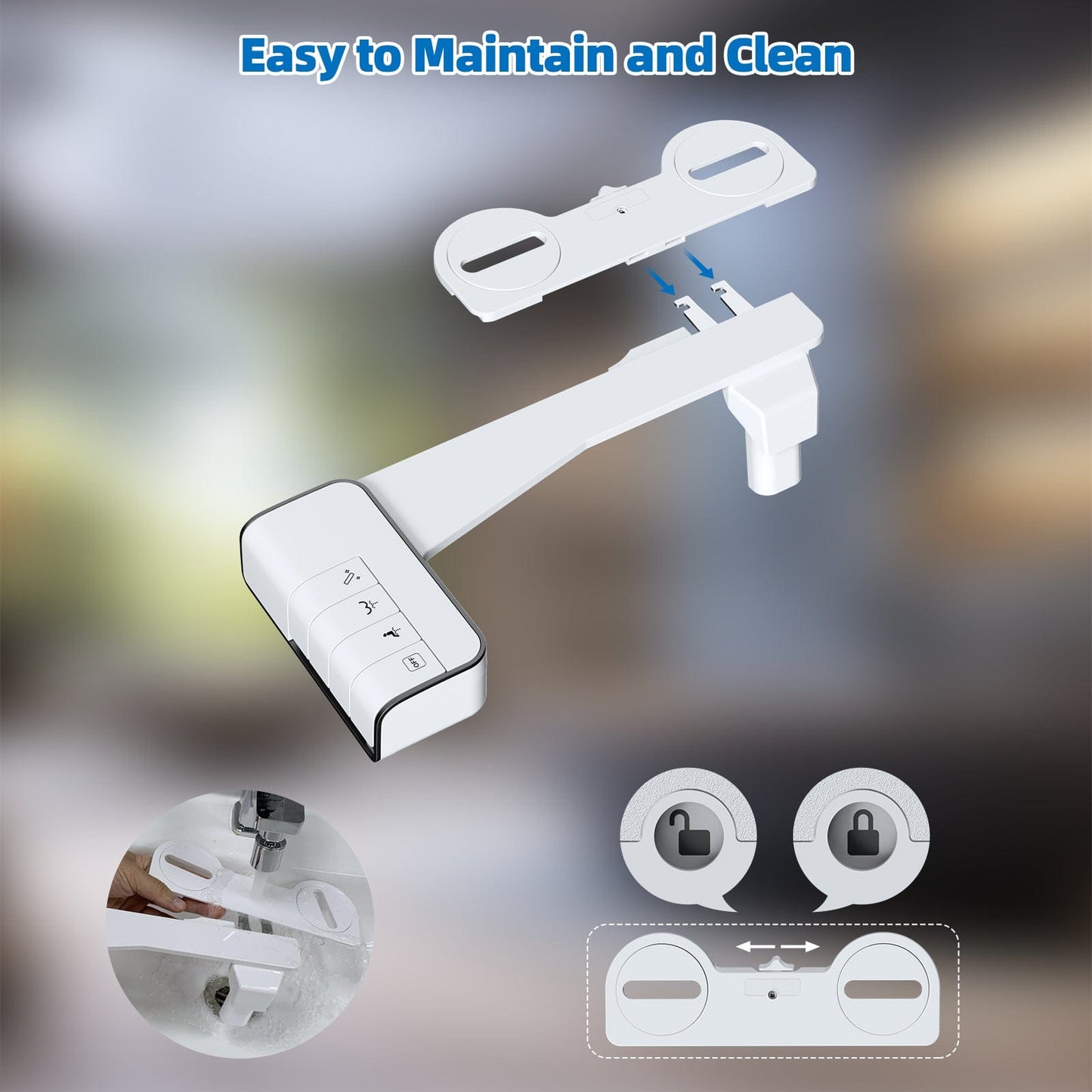Hibbent Bidet Hibbent Bidet Attachment for Toilet, Non-Electric Dual Nozzle for Frontal & Rear Wash, Adjustable Water Pressure Control, Fresh Water Bidet Toilet Seat, Self Cleaning Water Sprayer, Matte Black Hibbent Bidet Attachment for Toilet, Non-Electric Dual Nozzle for Frontal & Rear Wash, Adjustable Water Pressure Control, Fresh Water Bidet Toilet Seat, Self Cleaning Water Sprayer, Matte Black