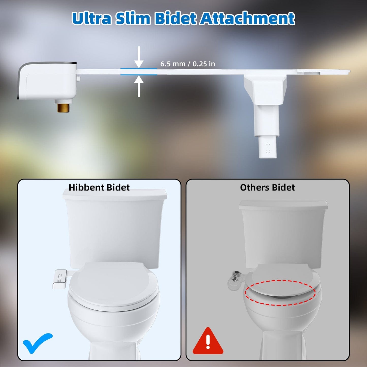Hibbent Bidet Hibbent Bidet Attachment for Toilet, Non-Electric Dual Nozzle for Frontal & Rear Wash, Adjustable Water Pressure Control, Fresh Water Bidet Toilet Seat, Self Cleaning Water Sprayer, Matte Black Hibbent Bidet Attachment for Toilet, Non-Electric Dual Nozzle for Frontal & Rear Wash, Adjustable Water Pressure Control, Fresh Water Bidet Toilet Seat, Self Cleaning Water Sprayer, Matte Black