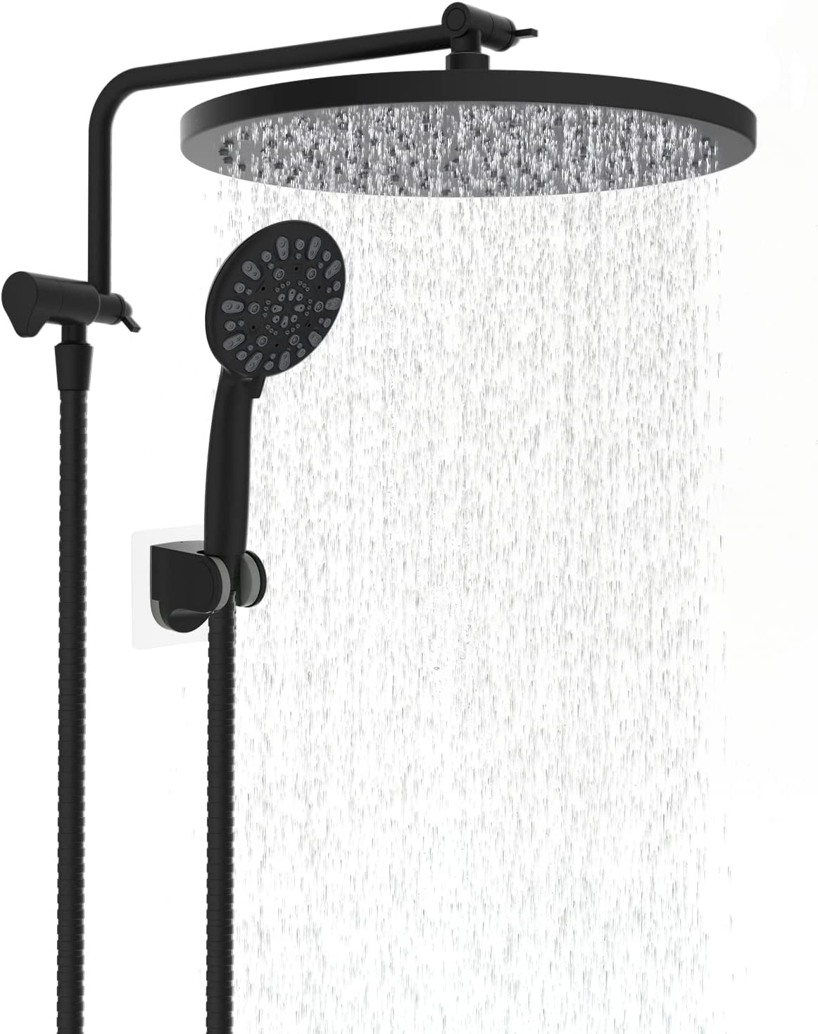 Hibbent Hibbent Rainfall Shower Head Combo 10'' High Pressure Shower Head with Handheld Shower Head