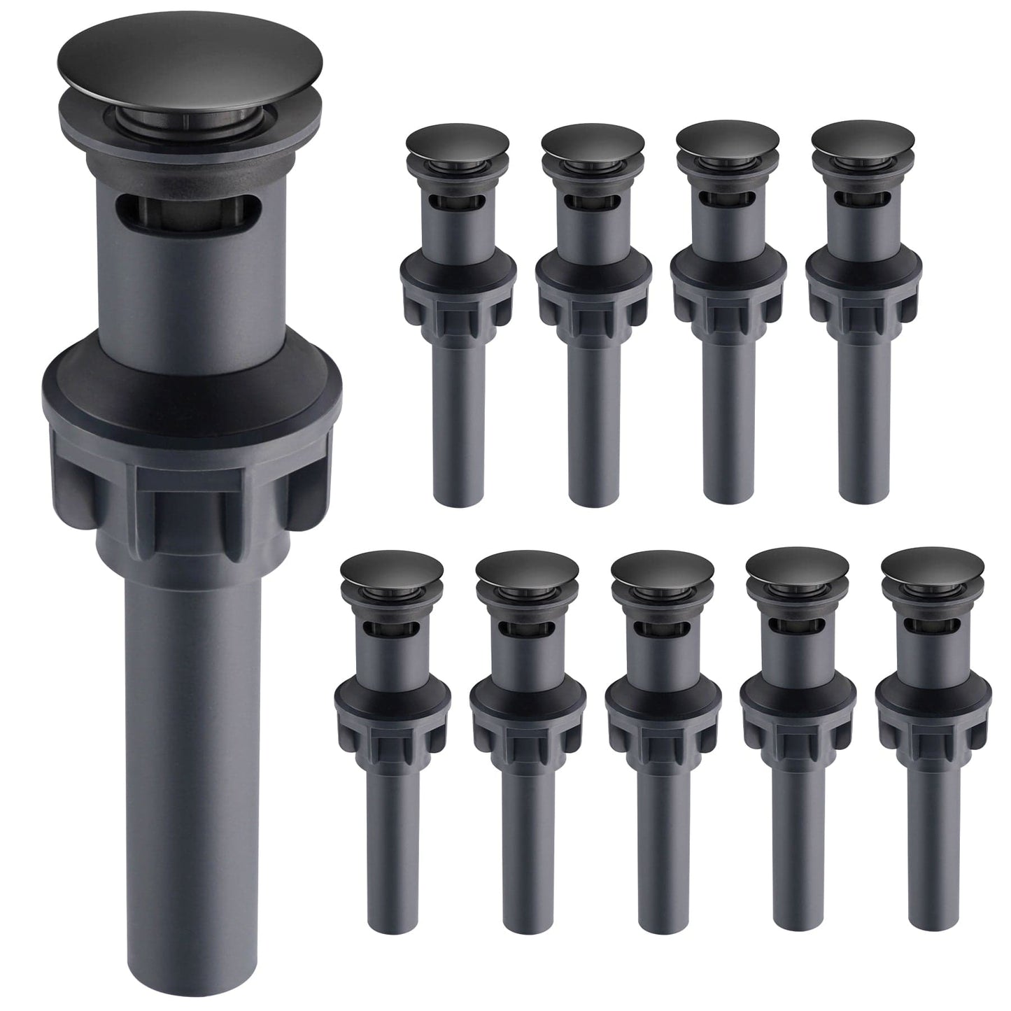 Hibbent Shop Drains Hibbent 10 Pack Universal Bathroom Sink Drain Stopper, Pop Up Drain Strainer with Overflow, Push and Seal Sink Plug with Basket for Lavatory Vanity Vessel, Anti-Clogging Strainer Hibbent 10 Pack Universal Bathroom Sink Drain Stopper, Pop Up Drain Strainer with Overflow, Push and Seal Sink Plug with Basket for Lavatory Vanity Vessel, Anti-Clogging Strainer