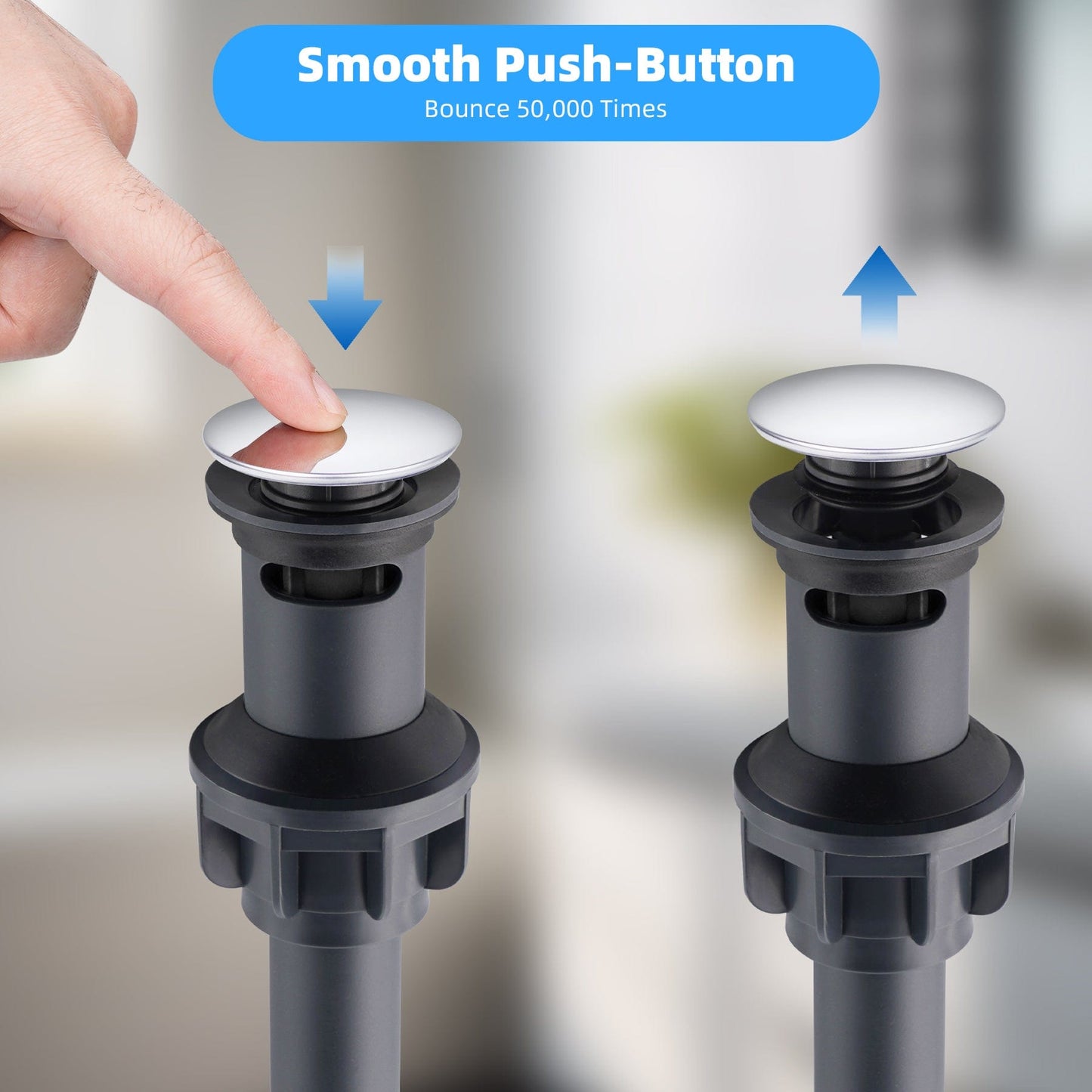 Hibbent Shop Drains Hibbent 10 Pack Universal Bathroom Sink Drain Stopper, Pop Up Drain Strainer with Overflow, Push and Seal Sink Plug with Basket for Lavatory Vanity Vessel, Anti-Clogging Strainer Hibbent 10 Pack Universal Bathroom Sink Drain Stopper, Pop Up Drain Strainer with Overflow, Push and Seal Sink Plug with Basket for Lavatory Vanity Vessel, Anti-Clogging Strainer