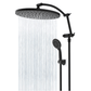 Hibbent Shower Heads Hibbent 10'' Rain Shower Head Combo with High-Pressure Handheld Showerhead
