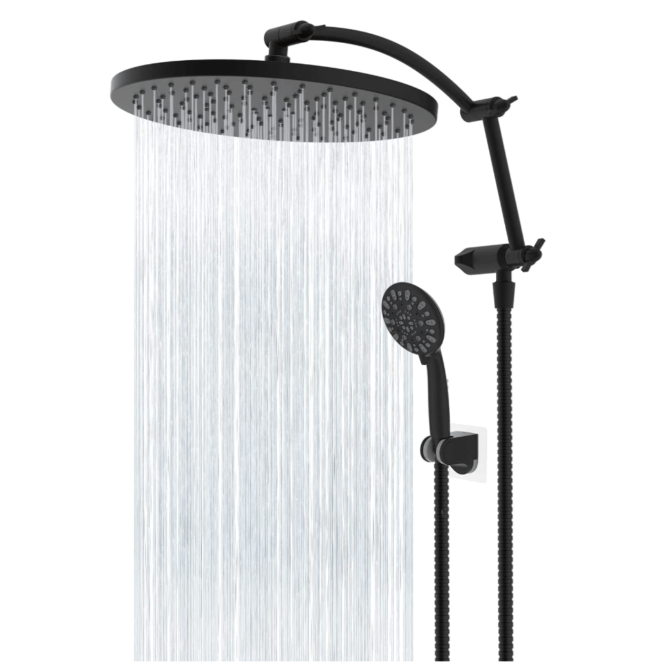 Hibbent Shower Heads Hibbent 10'' Rain Shower Head Combo with High-Pressure Handheld Showerhead