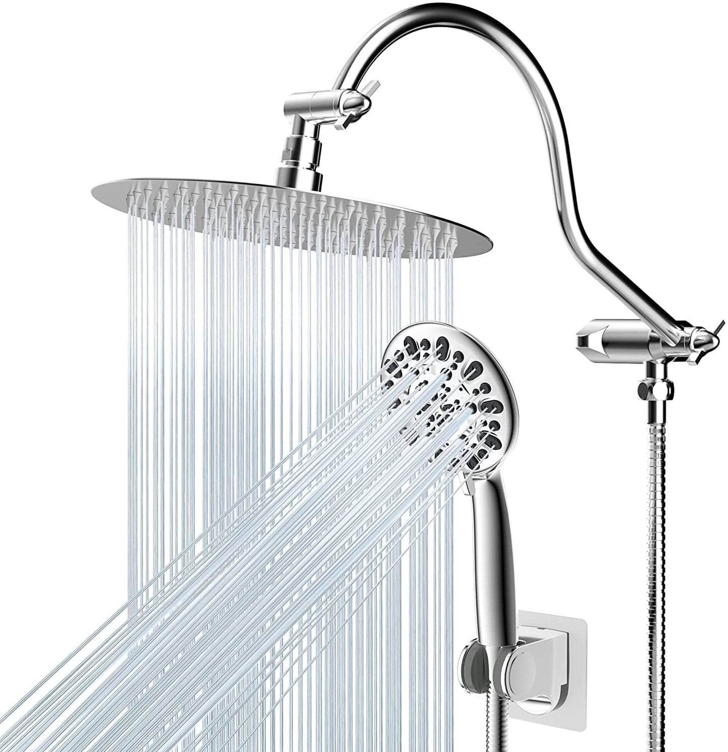 Hibbent 花洒 Hibbent Rain Shower Head & High Pressure Hand Held Shower Head with Hose