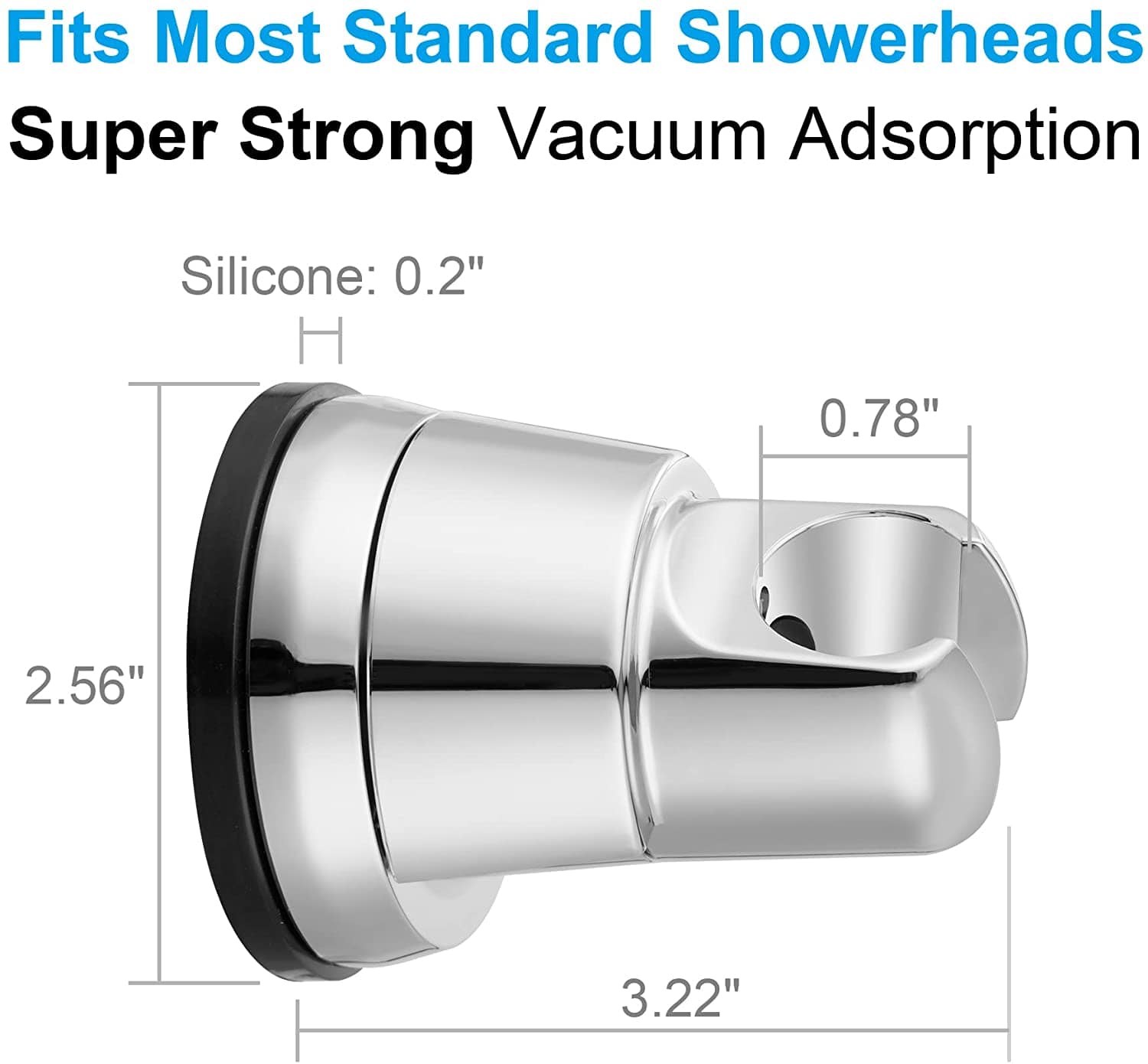 Hibbent 淋浴部件 Hibbent Shower Head Holder Removable Vacuum Suction Cup Shower Holder for Handheld Shower Head