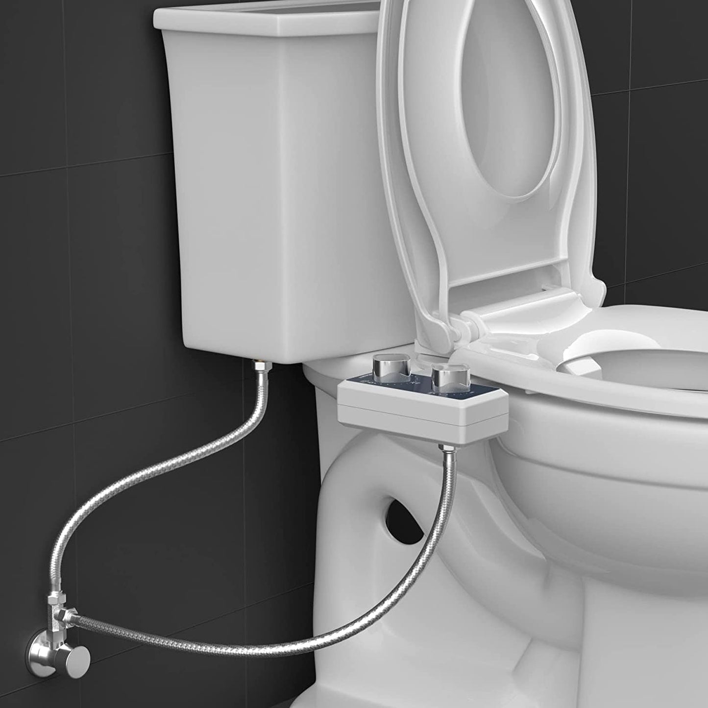 Hibbent Bidets Hibbent Attachable Bidet Non-Electric Bidet with Self-cleaning Dual Nozzle Cold Water - 2703