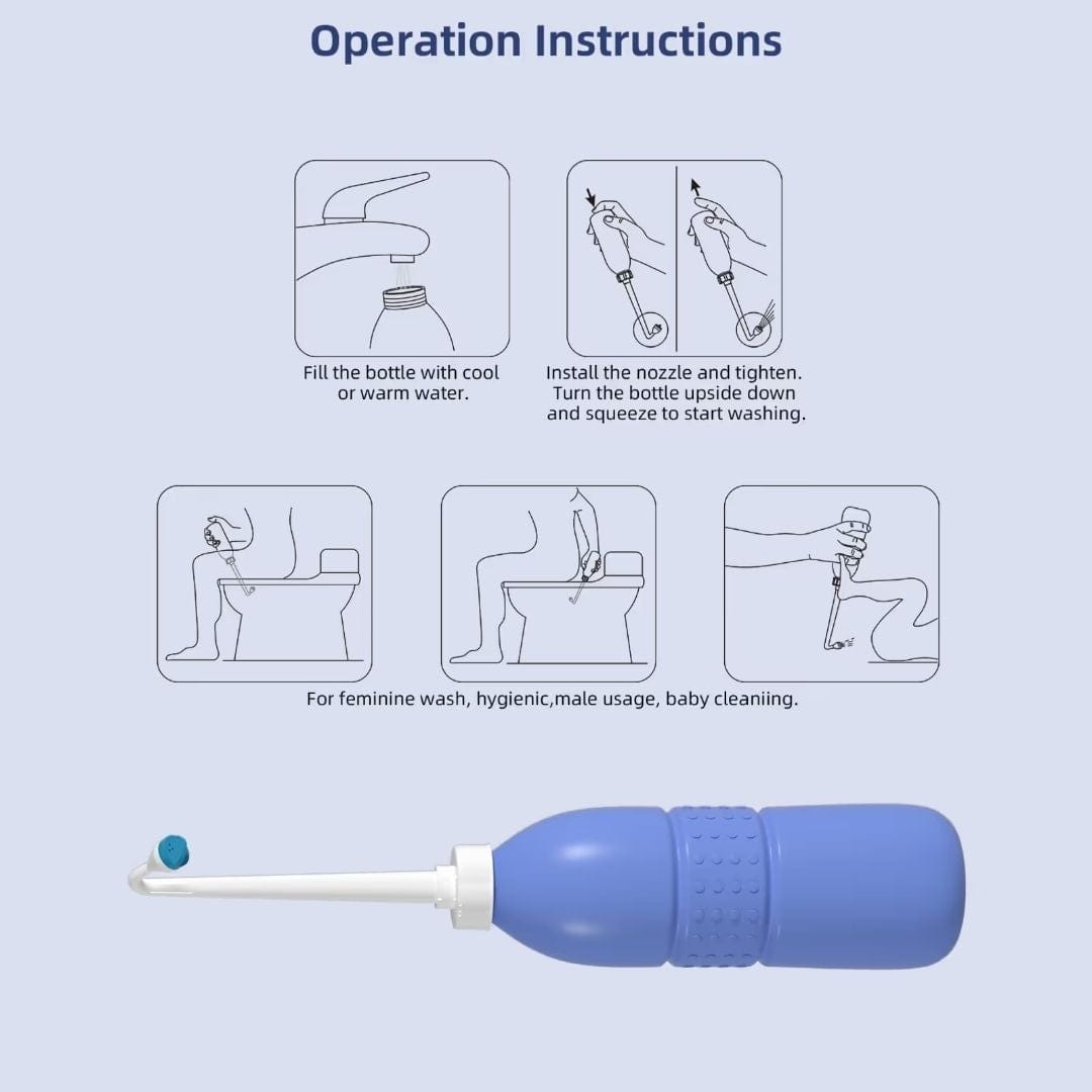 Hibbent Bidets Hibbent Portable Bidet Sprayer & Travel Bidet with HandHeld Bidet Bottle for Personal Cleansing