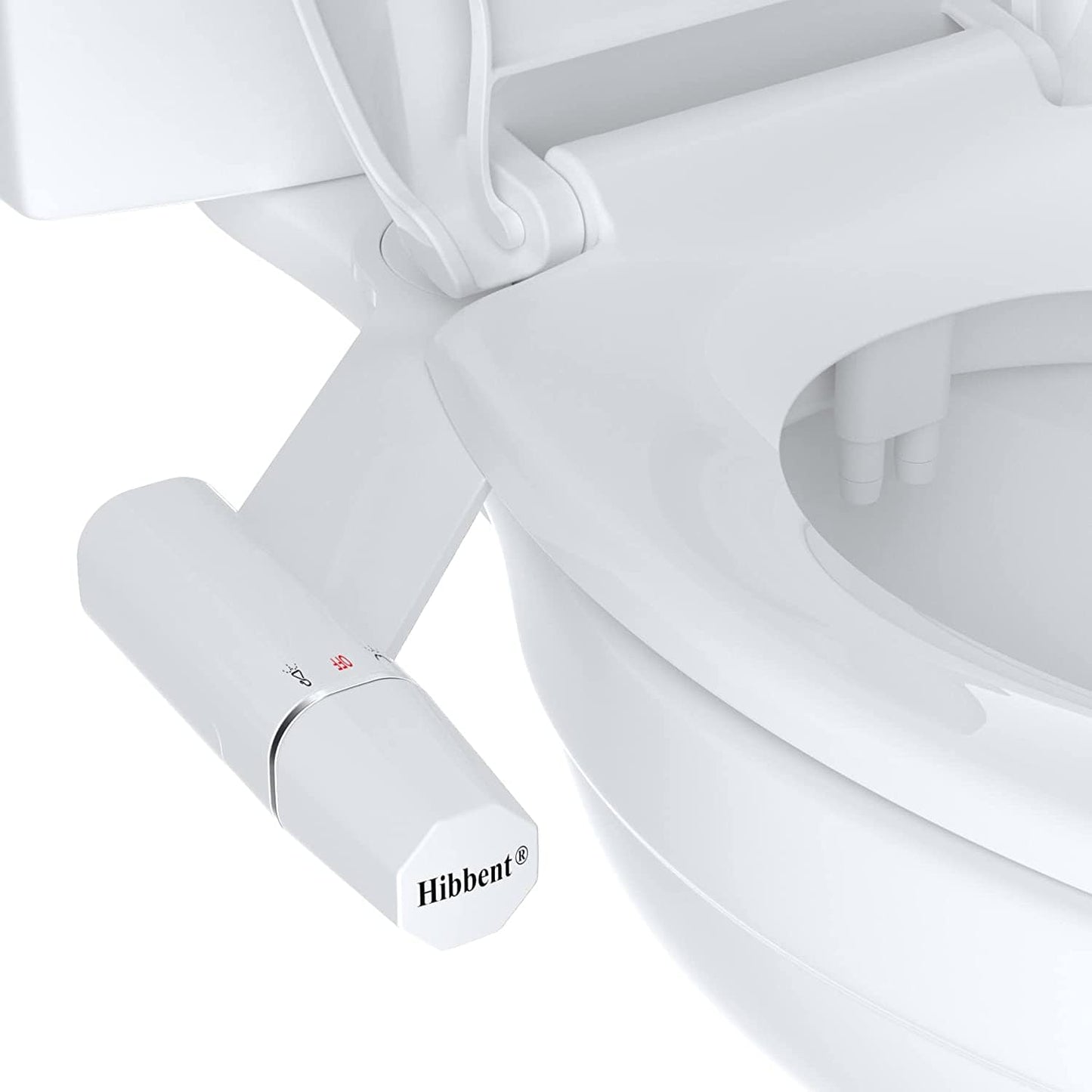 Hibbent Shop Bidets Hibbent Attachable Bidet Attachment Non-electric Dual Nozzle Adjustable Water Pressure -EB080