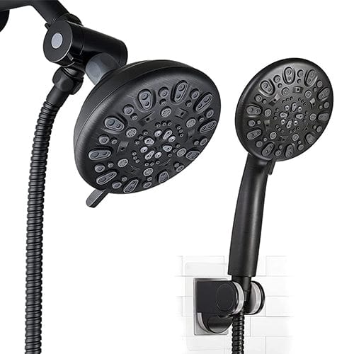 Hibbent Shower Head Hibbent Dual Shower Head with Hose High-Pressure 3-Way Water Diverter Rain Shower Head