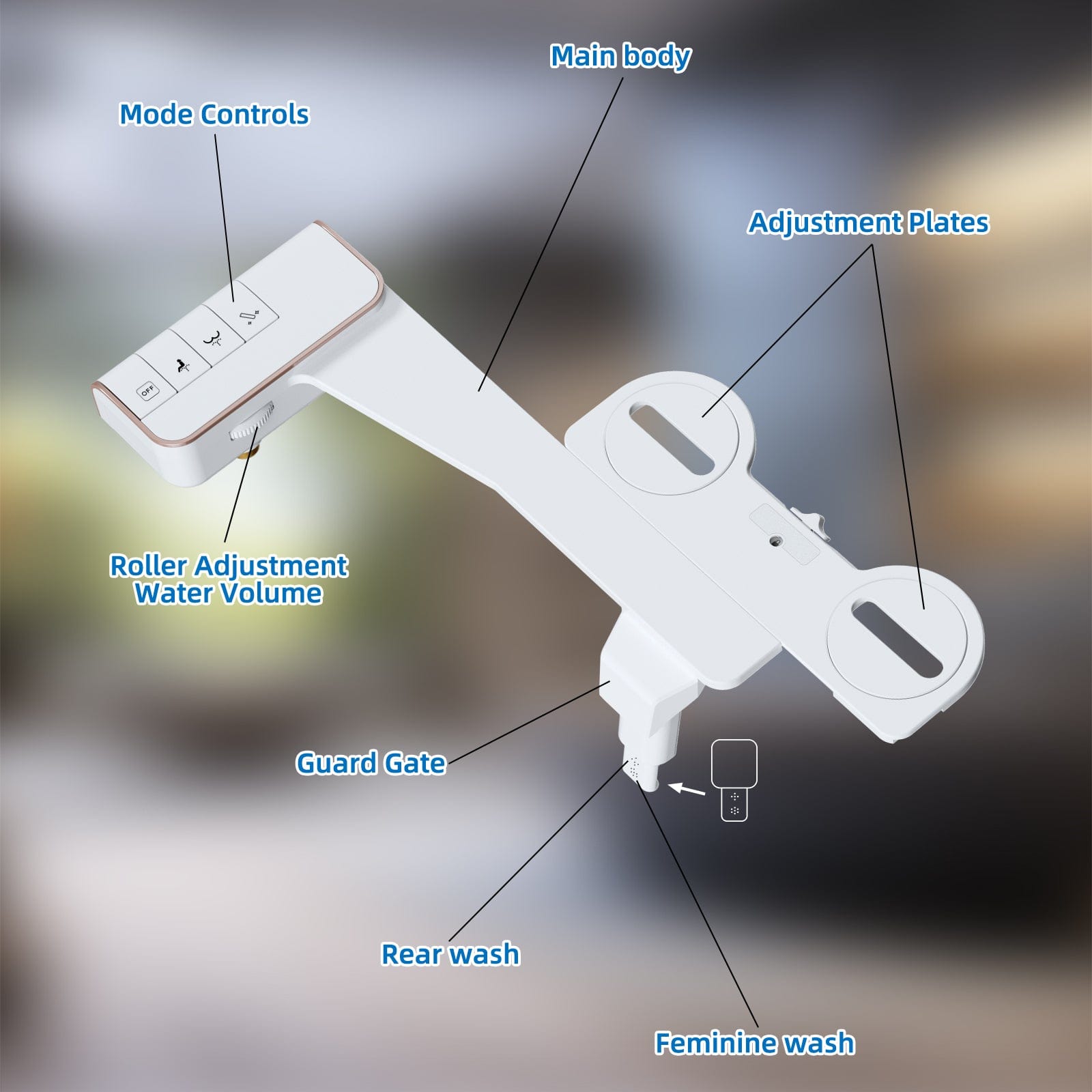 Hibbent Bidet Hibbent Bidet Attachment for Toilet, Non-Electric Dual Nozzle for Frontal & Rear Wash, Adjustable Water Pressure Control, Fresh Water Bidet Toilet Seat, Self Cleaning Water Sprayer, Rose Gold Hibbent Bidet Attachment for Toilet, Non-Electric Dual Nozzle for Frontal & Rear Wash, Adjustable Water Pressure Control, Fresh Water Bidet Toilet Seat, Self Cleaning Water Sprayer, Rose Gold