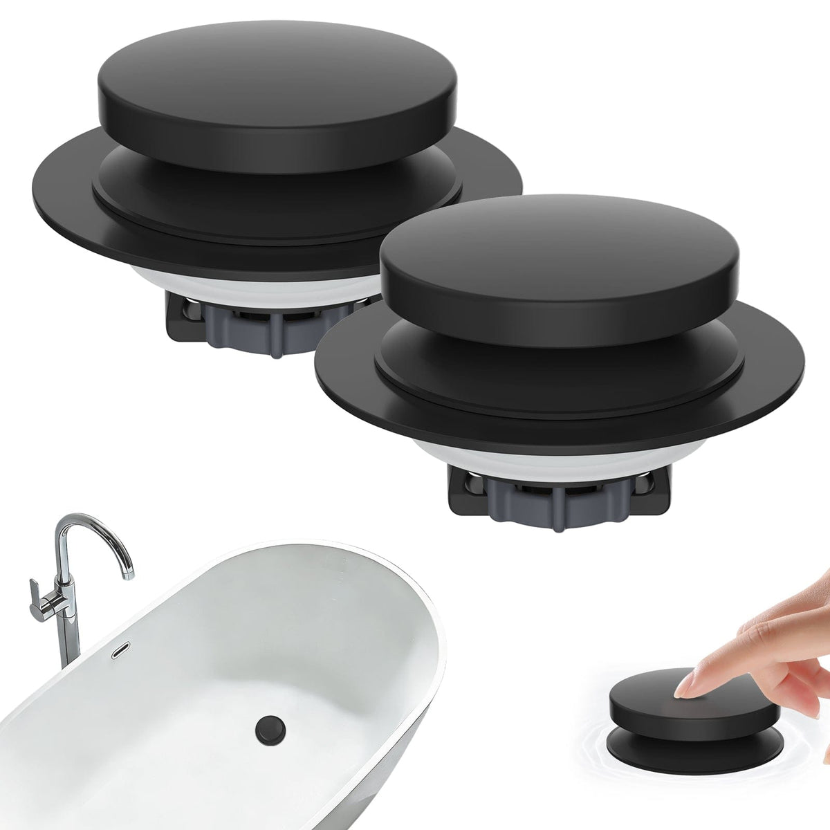 Stainless Steel Bathroom Sink Stopper & Hair Catcher – 2-in-1 Pop-Up Drain Filter With Removable Basket, Fits 1.02"-1.2" Holes