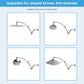 Hibbent Drains Hibbent All Metal 16'' Shower Head Extension Arm Solid Brass Flexible Height & Angle Adjustable Shower Arm Extender with Lock Joint, Universal Connection Stainless Steel Pipe Height Extending, Chrome
