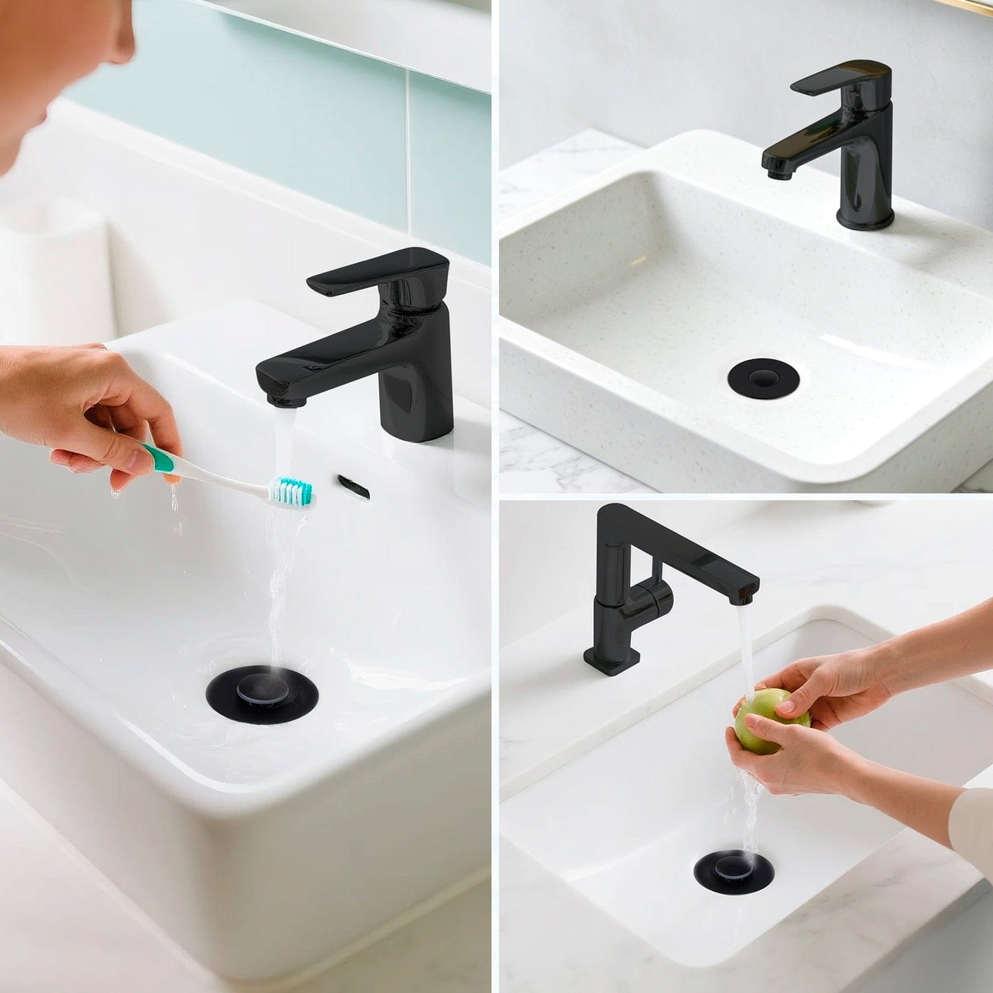 Hibbent Drains Hibbent Universal Bathroom Sink Drain Strainer, Upgraded 3 in 1 Pop Up Stopper, Removable Stainless Steel Filter Basket, Brass Bullet Core, Hair Catcher Sink Plug for 1.1''~2.36'' Hole Hibbent Universal Bathroom Sink Drain Strainer, Upgraded 3 in 1 Pop Up Stopper, Removable Stainless Steel Filter Basket, Brass Bullet Core, Hair Catcher Sink Plug for 1.1''~2.36'' Hole