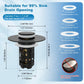 Hibbent Drains Hibbent Universal Bathroom Sink Drain Strainer, Upgraded 3 in 1 Pop Up Stopper, Removable Stainless Steel Filter Basket, Brass Bullet Core, Hair Catcher Sink Plug for 1.1''~2.36'' Hole Hibbent Universal Bathroom Sink Drain Strainer, Upgraded 3 in 1 Pop Up Stopper, Removable Stainless Steel Filter Basket, Brass Bullet Core, Hair Catcher Sink Plug for 1.1''~2.36'' Hole