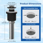 Hibbent Drains Hibbent Universal Metal Bathroom Sink Drain Stopper, Pop Up Drain Strainer for Lavatory Vanity Vessel Sink with Overflow and Without Overflow, Anti-Clogging Stainless Steel Strainer Basket Hibbent Universal Metal Bathroom Sink Drain Stopper, Pop Up Drain Strainer for Lavatory Vanity Vessel Sink with Overflow and Without Overflow, Anti-Clogging Stainless Steel Strainer Basket