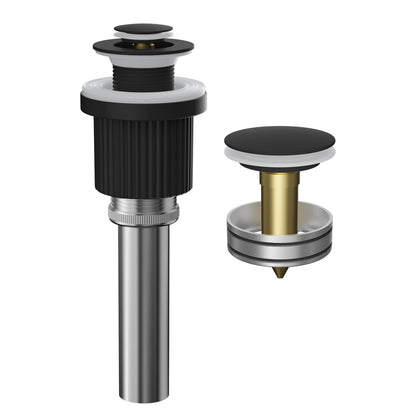 Hibbent Drains Hibbent Universal Metal Bathroom Sink Drain Stopper, Pop Up Drain Strainer for Lavatory Vanity Vessel Sink with Overflow and Without Overflow, Anti-Clogging Stainless Steel Strainer Basket Hibbent Universal Metal Bathroom Sink Drain Stopper, Pop Up Drain Strainer for Lavatory Vanity Vessel Sink with Overflow and Without Overflow, Anti-Clogging Stainless Steel Strainer Basket