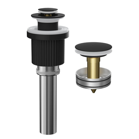 Hibbent Drains Hibbent Universal Metal Bathroom Sink Drain Stopper, Pop Up Drain Strainer for Lavatory Vanity Vessel Sink with Overflow and Without Overflow, Anti-Clogging Stainless Steel Strainer Basket Hibbent Universal Metal Bathroom Sink Drain Stopper, Pop Up Drain Strainer for Lavatory Vanity Vessel Sink with Overflow and Without Overflow, Anti-Clogging Stainless Steel Strainer Basket