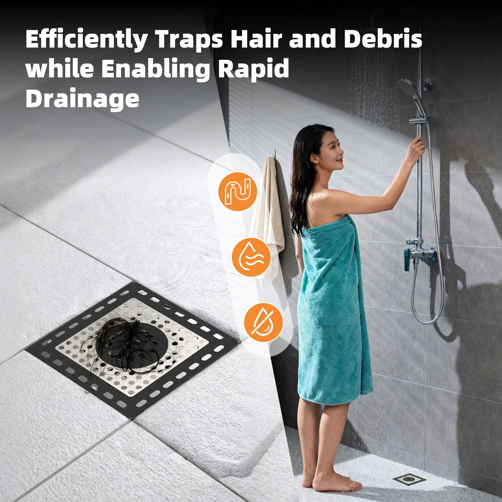 Hibbent Drains Hibbent Upgraded Shower Drain Hair Catcher, Shower Drain Cover for Bathroom Floor 4" Drain, Anti-Clogging Bathtub Drain Strainer, Stainless Steel Kitchen Sink Drain Strainer with Handle Hibbent Upgraded Shower Drain Hair Catcher, Shower Drain Cover for Bathroom Floor 4" Drain, Anti-Clogging Bathtub Drain Strainer, Stainless Steel Kitchen Sink Drain Strainer with Handle