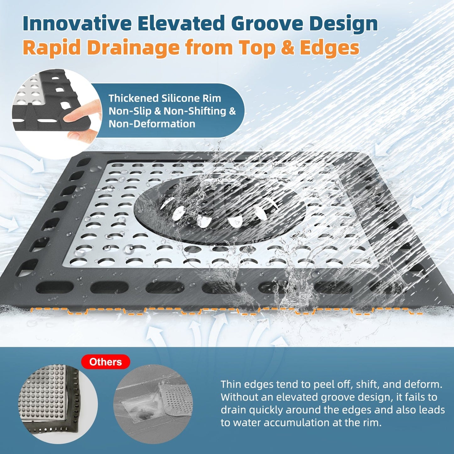Hibbent Drains Hibbent Upgraded Shower Drain Hair Catcher, Shower Drain Cover for Bathroom Floor 4" Drain, Anti-Clogging Bathtub Drain Strainer, Stainless Steel Kitchen Sink Drain Strainer with Handle Hibbent Upgraded Shower Drain Hair Catcher, Shower Drain Cover for Bathroom Floor 4" Drain, Anti-Clogging Bathtub Drain Strainer, Stainless Steel Kitchen Sink Drain Strainer with Handle