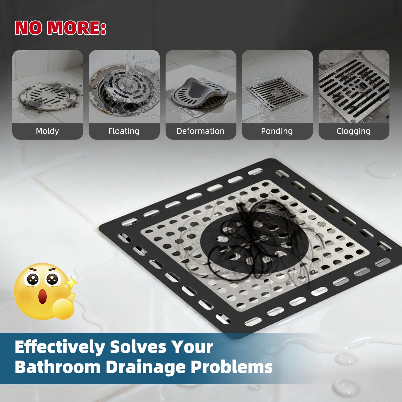 Hibbent Drains Hibbent Upgraded Shower Drain Hair Catcher, Shower Drain Cover for Bathroom Floor 4" Drain, Anti-Clogging Bathtub Drain Strainer, Stainless Steel Kitchen Sink Drain Strainer with Handle Hibbent Upgraded Shower Drain Hair Catcher, Shower Drain Cover for Bathroom Floor 4" Drain, Anti-Clogging Bathtub Drain Strainer, Stainless Steel Kitchen Sink Drain Strainer with Handle