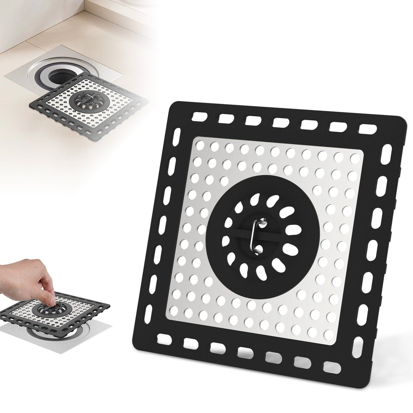 Hibbent Drains Hibbent Upgraded Shower Drain Hair Catcher, Shower Drain Cover for Bathroom Floor 4" Drain, Anti-Clogging Bathtub Drain Strainer, Stainless Steel Kitchen Sink Drain Strainer with Handle Hibbent Upgraded Shower Drain Hair Catcher, Shower Drain Cover for Bathroom Floor 4" Drain, Anti-Clogging Bathtub Drain Strainer, Stainless Steel Kitchen Sink Drain Strainer with Handle