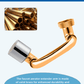 Hibbent Faucet Accessories Hibbent 1080° Swivel Faucet Extender, Metal Rotatable Sink Faucet Aerator with Brass Extension, Dual Function 2 Modes Kitchen & Bathroom Sink Sprayer, Faucet Attachment for Gargle/Eye/Face Washing