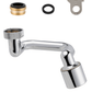 Hibbent Faucet Accessories Hibbent 1080° Swivel Faucet Extender, Metal Rotatable Sink Faucet Aerator with Brass Extension, Dual Function 2 Modes Kitchen & Bathroom Sink Sprayer, Faucet Attachment for Gargle/Eye/Face Washing