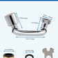 Hibbent Faucet Accessories Hibbent 1080° Swivel Faucet Extender, Metal Rotatable Sink Faucet Aerator with Brass Extension, Dual Function 2 Modes Kitchen & Bathroom Sink Sprayer, Faucet Attachment for Gargle/Eye/Face Washing