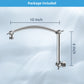 Hibbent Faucet Accessories Hibbent All Metal Rain Shower Head, 10'' High Pressure Rainfall Square Showerhead with 16" Shower Head Extension Arm, Solid Brass Adjustable Shower Arm Extender, Waterfall fixed Showerheads, Chrome