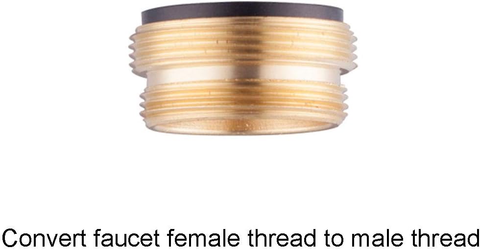 Hibbent Faucet Accessories Hibbent Faucet Adapter Kit, Swivel Aerator Adapter to Connect Garden Hose - Multi-Thread Kitchen Sink Faucet Adapter, 3/4 Inch Garden Hose Adapter for Male to Male and Female to Male - Chrome Finished