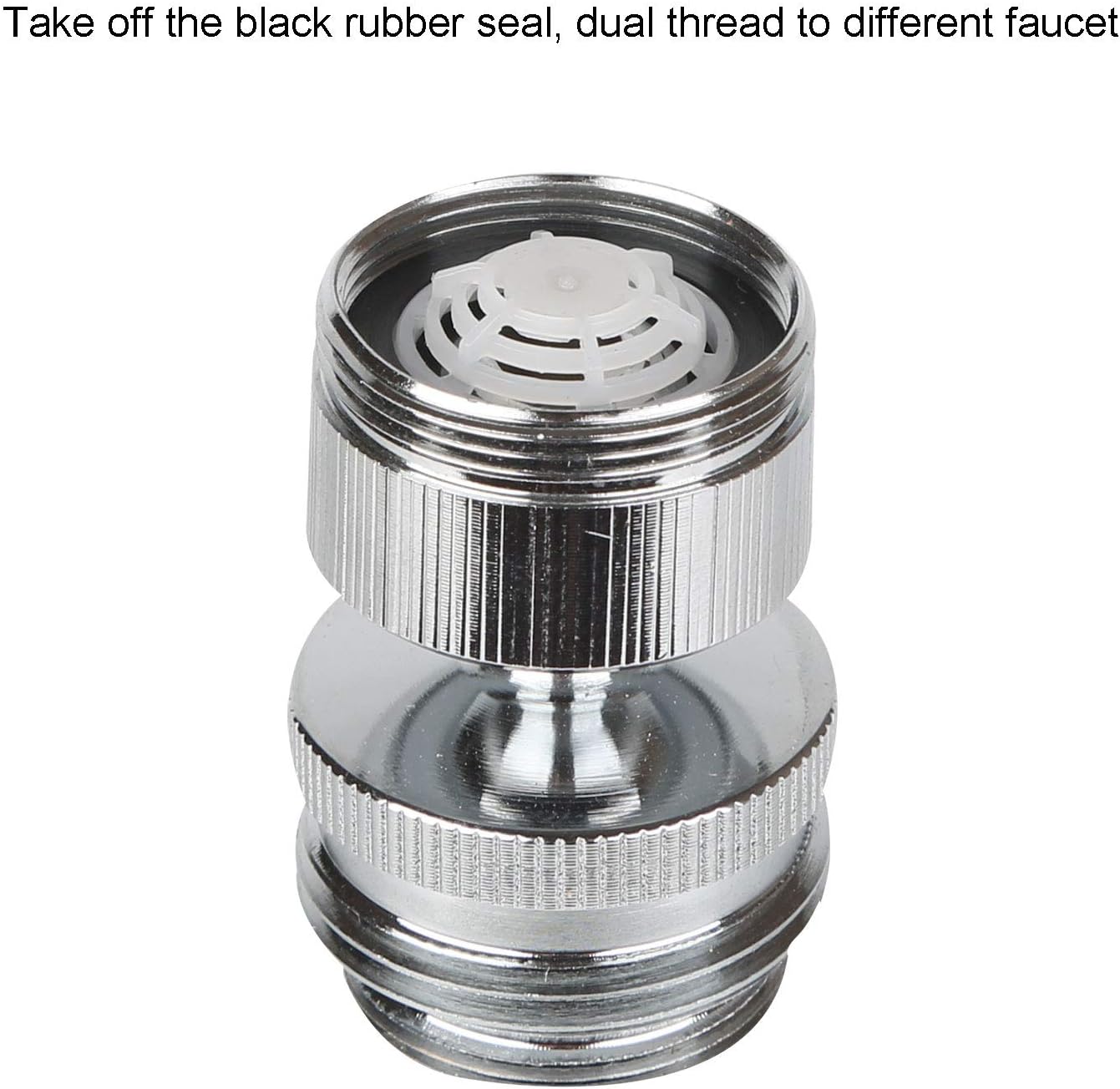 Hibbent Faucet Accessories Hibbent Faucet Adapter Kit, Swivel Aerator Adapter to Connect Garden Hose - Multi-Thread Kitchen Sink Faucet Adapter, 3/4 Inch Garden Hose Adapter for Male to Male and Female to Male - Chrome Finished