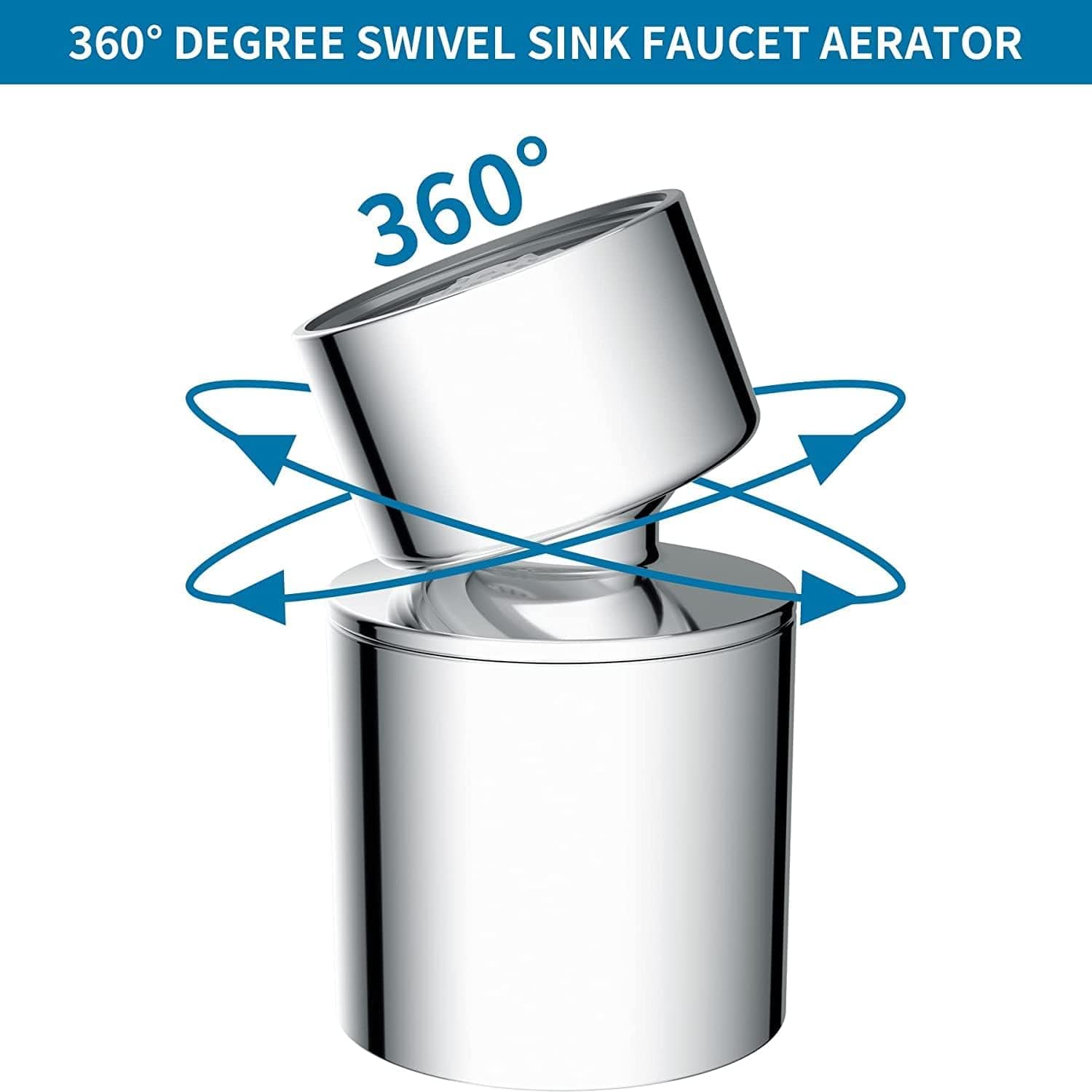 Hibbent Faucet Aerator Hibbent NSF 61 Certified Faucet Aerator, CUPC Certification 360° Twist Kitchen Sink Aerator, Dual-function Big Angle Sink Sprayer Attachment, Faucet Replacement Part 55/64'' Female Thread, Chrome Hibbent NSF 61 Certified Faucet Aerator, CUPC Certification 360° Twist Kitchen Sink Aerator, Dual-function Big Angle Sink Sprayer Attachment, Faucet Replacement Part 55/64'' Female Thread, Chrome