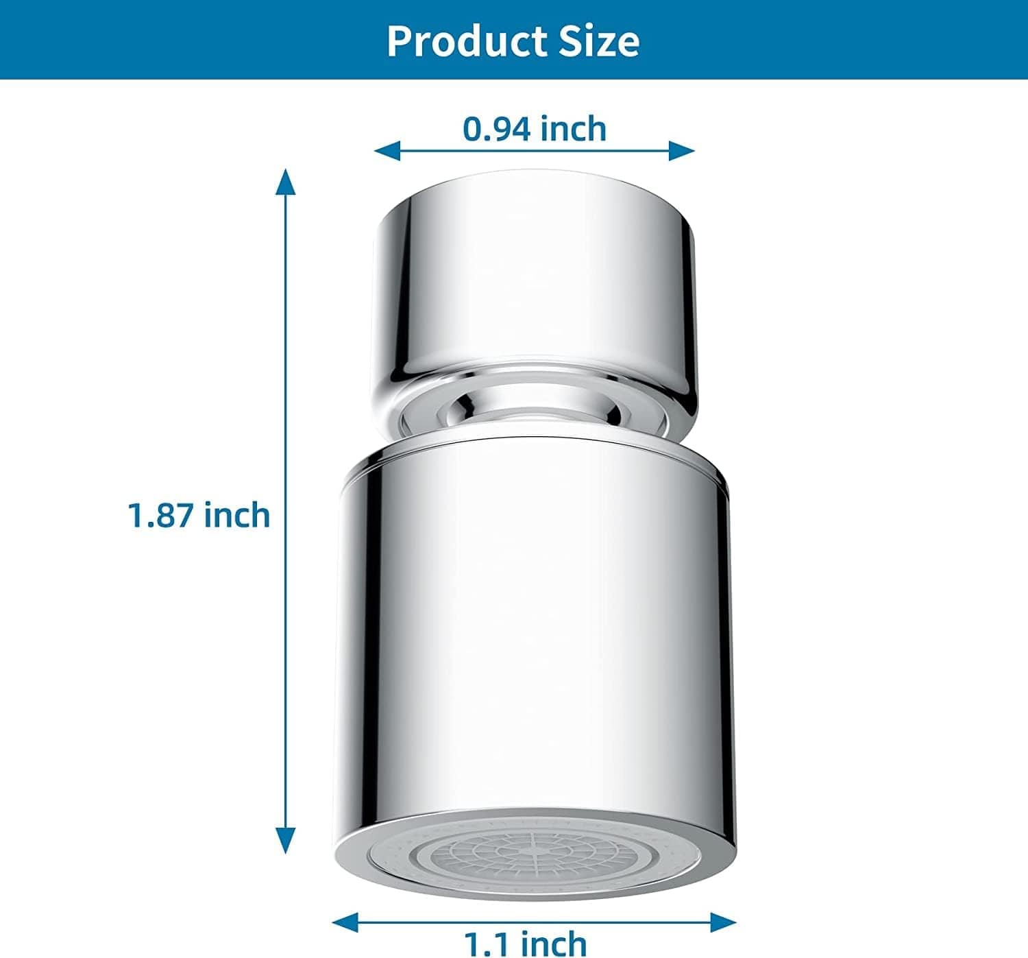 Hibbent Faucet Aerator Hibbent NSF 61 Certified Faucet Aerator, CUPC Certification 360° Twist Kitchen Sink Aerator, Dual-function Big Angle Sink Sprayer Attachment, Faucet Replacement Part 55/64'' Female Thread, Chrome Hibbent NSF 61 Certified Faucet Aerator, CUPC Certification 360° Twist Kitchen Sink Aerator, Dual-function Big Angle Sink Sprayer Attachment, Faucet Replacement Part 55/64'' Female Thread, Chrome
