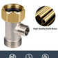 Hibbent Hibbent Bidet T Adapter, Metal T Valve for Bidet(7/8” x 7/8” x 3/8”), 3 Way Tee Connector Bidet Attachment for Toilet