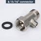 Hibbent Hibbent Bidet T Adapter, Metal T Valve for Bidet(7/8” x 7/8” x 3/8”), 3 Way Tee Connector Bidet Attachment for Toilet