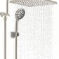 Hibbent Hibbent Rainfall Shower Head Combo 10'' High Pressure Shower Head with Handheld Shower Head