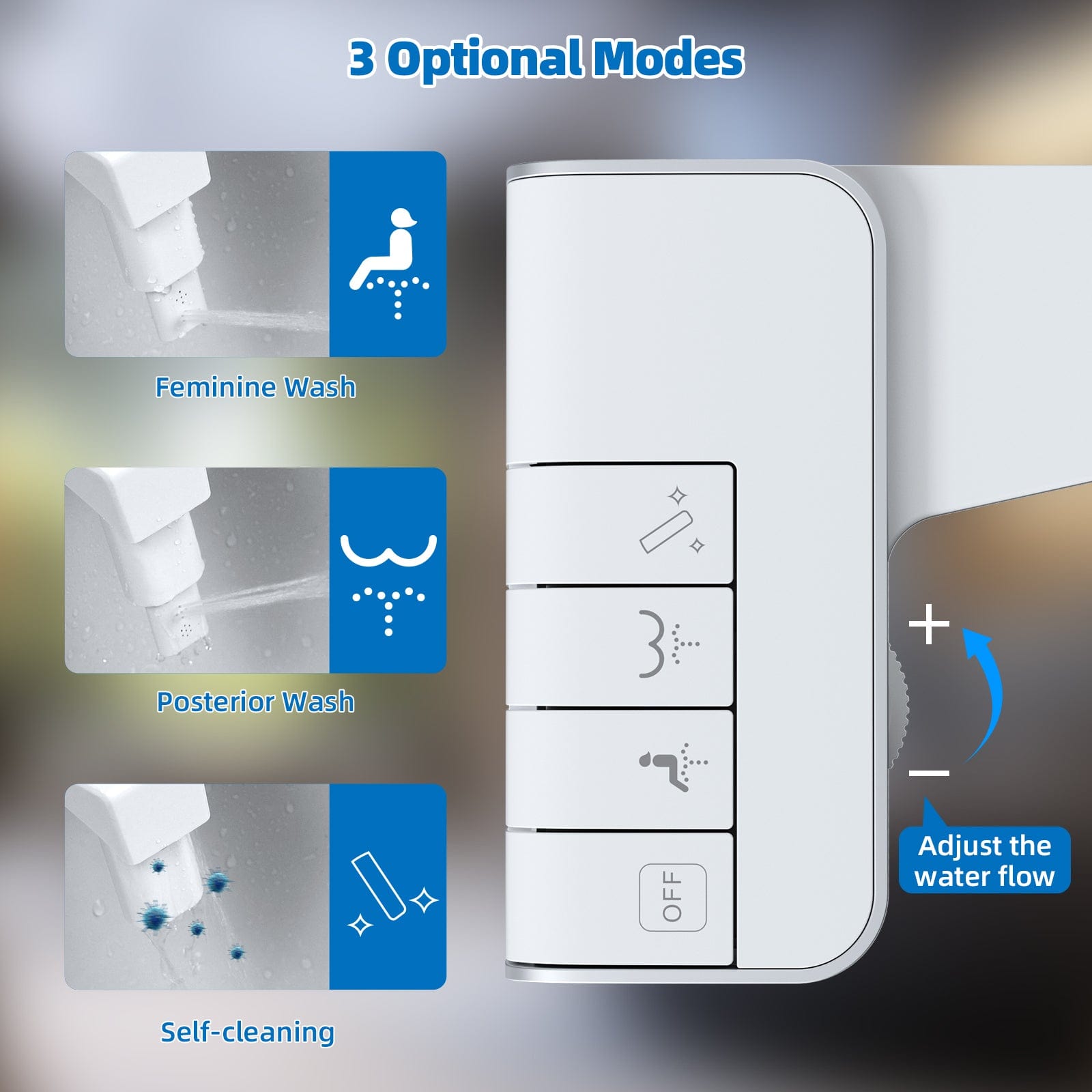 Hibbent Shop Bidet Hibbent Bidet Attachment for Toilet, Non-Electric Dual Nozzle for Frontal & Rear Wash, Adjustable Water Pressure Control, Fresh Water Bidet Toilet Seat, Self Cleaning Water Sprayer, White Hibbent Bidet Attachment for Toilet, Non-Electric Dual Nozzle for Frontal & Rear Wash, Adjustable Water Pressure Control, Fresh Water Bidet Toilet Seat, Self Cleaning Water Sprayer, White