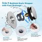 Hibbent Shop Drains Hibbent 3 in 1 Metal Bathtub Drain Stopper, Universal Pop Up Tub Stopper, Bathtub Drain Hair Catcher, Removable Filter Basket, Anti-Clogging Drain Plug for 1.5''~2.4'' Drain, Brass Bullet Core, Chrome Hibbent 3 in 1 Metal Bathtub Drain Stopper, Universal Pop Up Tub Stopper, Bathtub Drain Hair Catcher, Removable Filter Basket, Anti-Clogging Drain Plug for 1.5''~2.4'' Drain, Brass Bullet Core, Chrome
