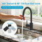 Hibbent Shop Faucet Aerator Hibbent 4-Mode Faucet Aerator, Faucet Sprayer Attachment, Matte Black NSF/ANSI/CAN 372 Certified, 360° Swivel Kitchen & Bathroom Sink Aerator, Faucet Replacement Part, 55/64 Inch Female Thread Hibbent 4-Mode Faucet Aerator, Faucet Sprayer Attachment, Matte Black NSF/ANSI/CAN 372 Certified, 360° Swivel Kitchen & Bathroom Sink Aerator, Faucet Replacement Part, 55/64 Inch Female Thread