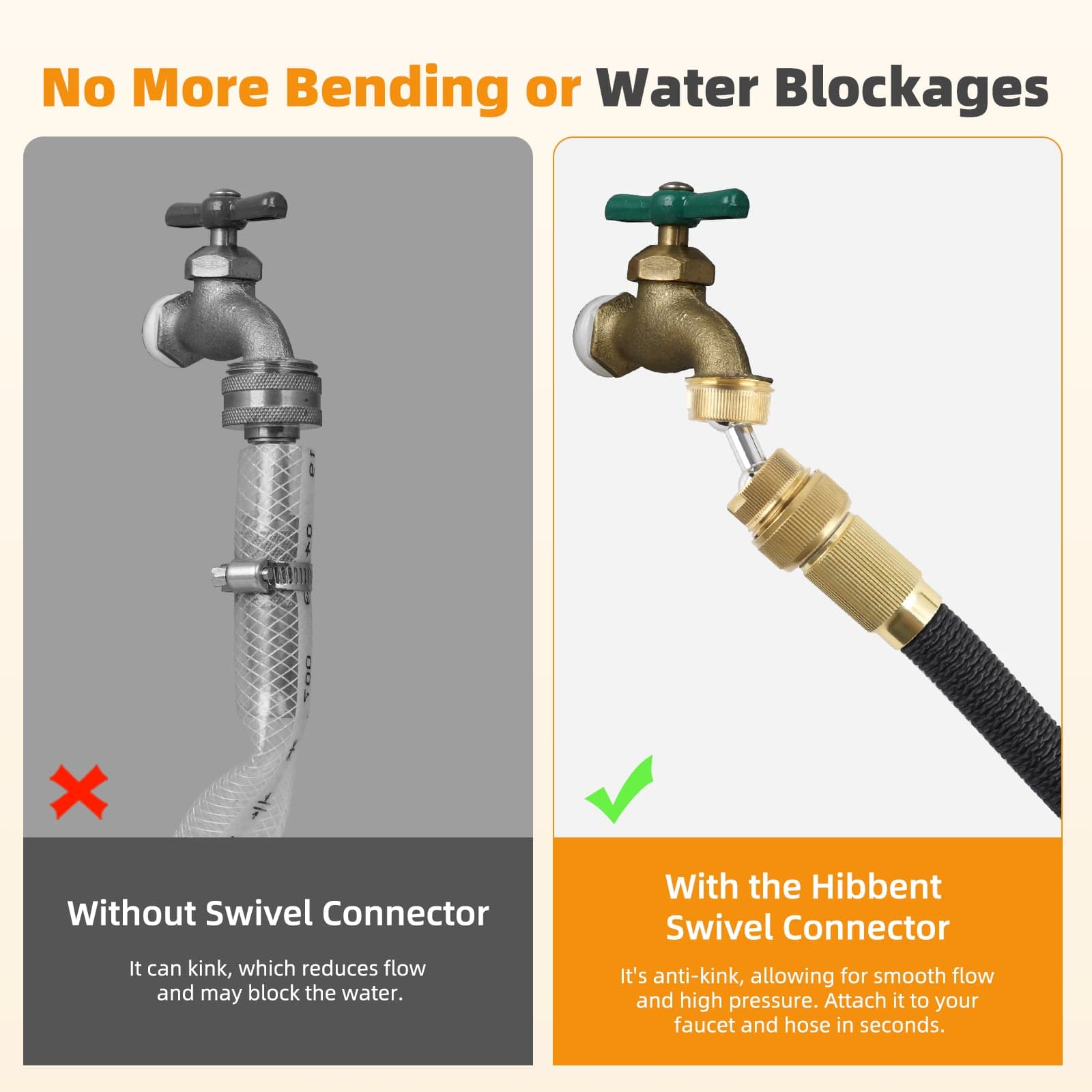 Hibbent Shop Faucet Aerator Hibbent Garden Hose Adapter, 3/4 Inch Swivel Brass Garden Hose Protector, Dual Rotation Male to Male Brass Connector with Extra 4 Washers, 2 Pack Hibbent Garden Hose Adapter, 3/4 Inch Swivel Brass Garden Hose Protector, Dual Rotation Male to Male Brass Connector with Extra 4 Washers, 2 Pack