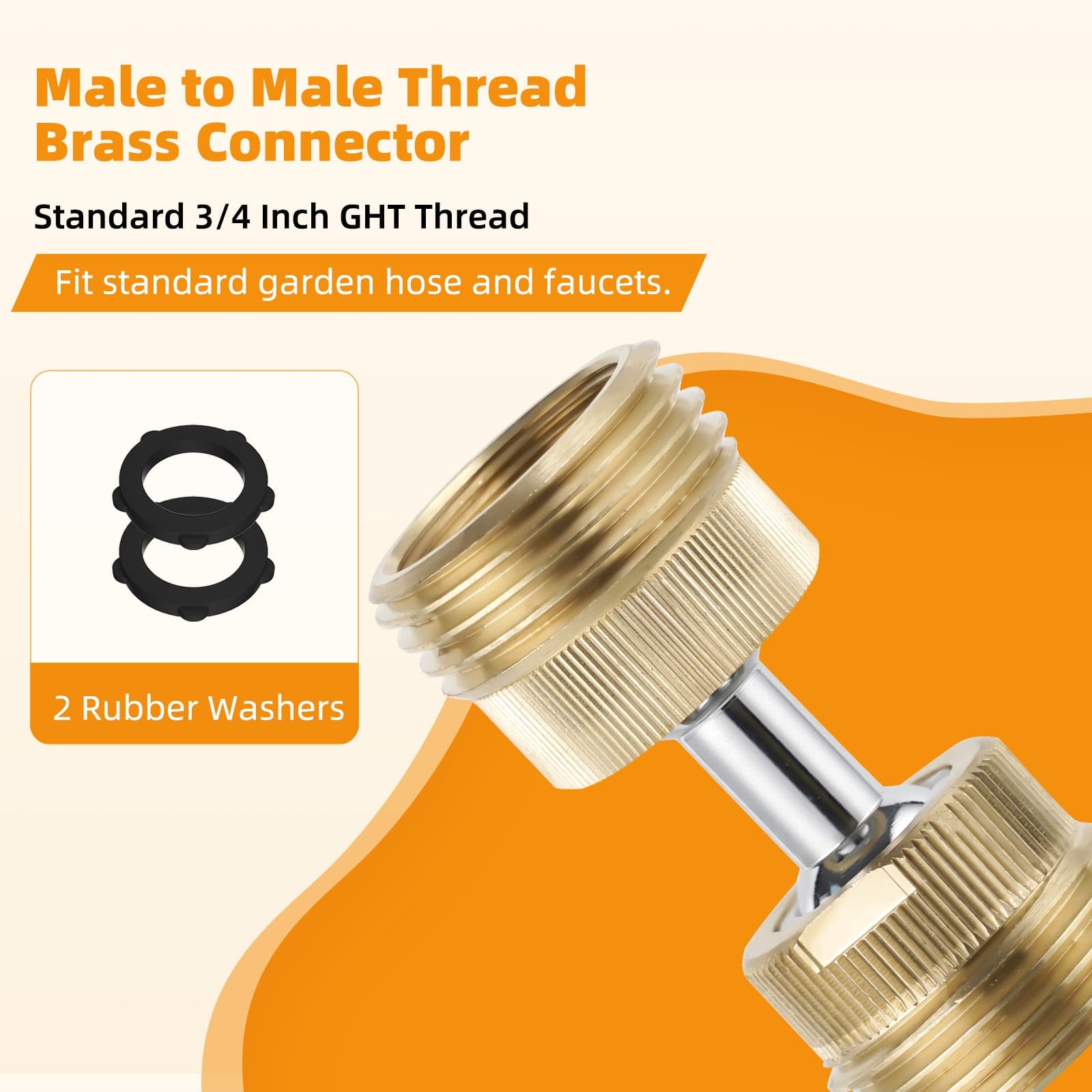 Hibbent Shop Faucet Aerator Hibbent Garden Hose Adapter, 3/4 Inch Swivel Brass Garden Hose Protector, Dual Rotation Male to Male Brass Connector with Extra 4 Washers, 2 Pack Hibbent Garden Hose Adapter, 3/4 Inch Swivel Brass Garden Hose Protector, Dual Rotation Male to Male Brass Connector with Extra 4 Washers, 2 Pack