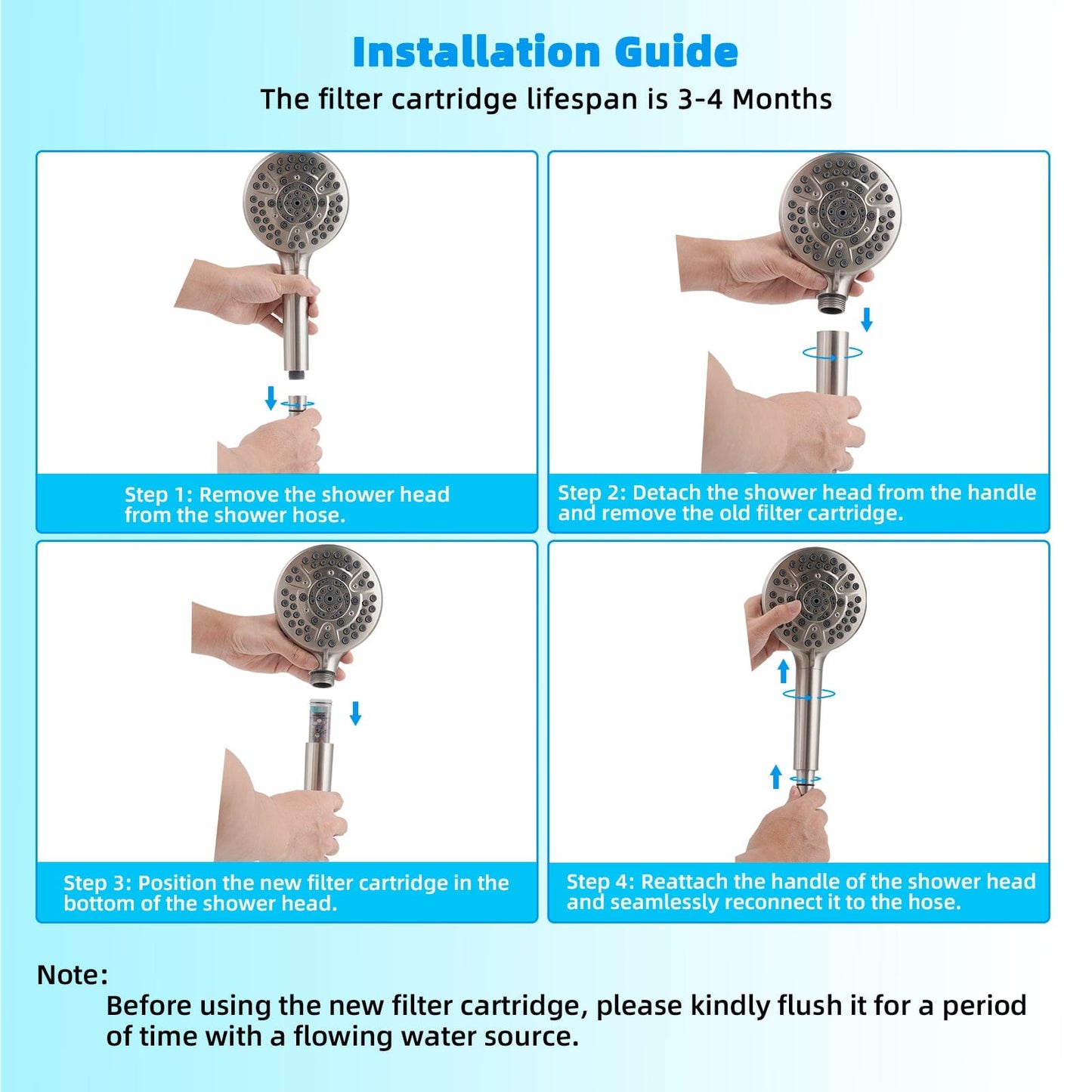 Hibbent Shop Hibbent 2 Pack Replacement Shower Filters for Handheld Shower Head, 20 Stage Showerhead Filter for Hard Water, High Output Shower Filter to Remove Chlorine and Fluoride, Reduces Dry Itchy Skin Hibbent 2 Pack Replacement Shower Filters for Handheld Shower Head, 20 Stage Showerhead Filter for Hard Water, High Output Shower Filter to Remove Chlorine and Fluoride, Reduces Dry Itchy Skin