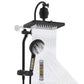 Hibbent Shop Hibbent 5-spray Filtered Rainfall Shower Head Combo, High Pressure 13'' Showerhead with 10 Spray Modes Handheld, All Metal 3 way Diverter Shower Arm, 71'' Hose and Holder, Matte Black Hibbent 5-spray Filtered Rainfall Shower Head Combo, High Pressure 13'' Showerhead with 10 Spray Modes Handheld, All Metal 3 way Diverter Shower Arm, 71'' Hose and Holder, Matte Black