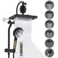Hibbent Shop Hibbent 5-spray Filtered Rainfall Shower Head Combo, High Pressure 13'' Showerhead with 10 Spray Modes Handheld, All Metal 3 way Diverter Shower Arm, 71'' Hose and Holder, Matte Black Hibbent 5-spray Filtered Rainfall Shower Head Combo, High Pressure 13'' Showerhead with 10 Spray Modes Handheld, All Metal 3 way Diverter Shower Arm, 71'' Hose and Holder, Matte Black