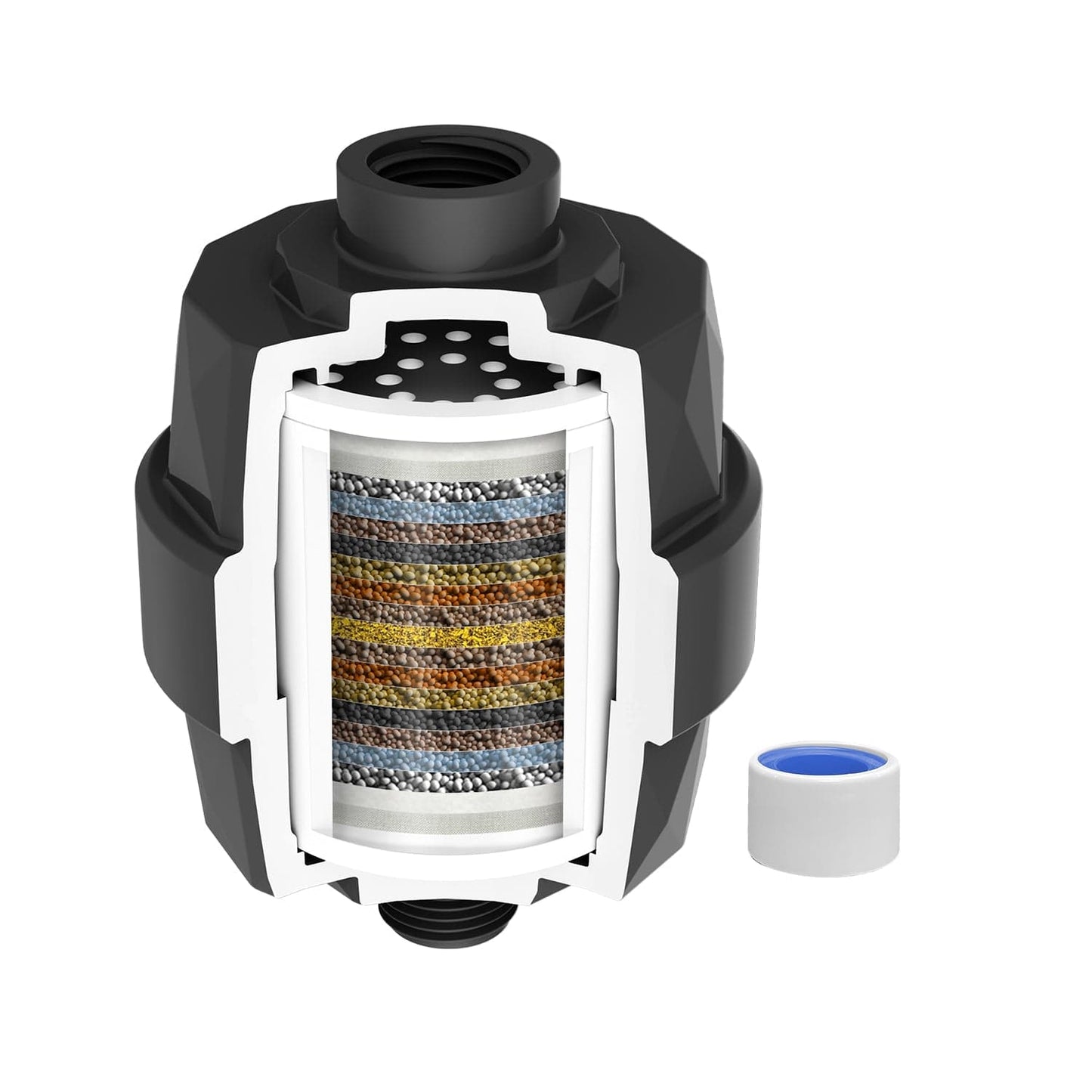 Hibbent Shop Hibbent Shower Filter for Hard Water, High Output Shower Head Filter to Remove Chlorine and Fluoride, 20 Stage Showerhead Filter with Vitamin C
