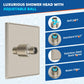 Hibbent Shop Hibbent Thickness Metal Rain Shower Head, 6'' High Pressure Rainfall Shower Head, Square Bathroom Waterfall Shower Heads, High Flow Fixed Showerheads with Adjustable Brass Ball Joint, Brushed Nickel Hibbent Thickness Metal Rain Shower Head, 6'' High Pressure Rainfall Shower Head, Square Bathroom Waterfall Shower Heads, High Flow Fixed Showerheads with Adjustable Brass Ball Joint, Brushed Nickel