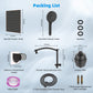 Hibbent Shop Shower Heads Hibbent 10" Dual Filtered Shower Head, 10-spray Handheld All Metal High Pressure Rainfall Shower Head Combo with Filter, 16" Extension Arm, 3-way Diverter, 71" Hose & Shower Holder Oil-Rubbed Bronze Hibbent 10" Dual Filtered Shower Head, 10-spray Handheld All Metal High Pressure Rainfall Shower Head Combo with Filter, 16" Extension Arm, 3-way Diverter, 71" Hose & Shower Holder Oil-Rubbed Bronze