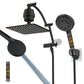 Hibbent Shop Shower Heads Hibbent 10" Dual Filtered Shower Head, 10-spray Handheld All Metal High Pressure Rainfall Shower Head Combo with Filter, 16" Extension Arm, 3-way Diverter, 71" Hose & Shower Holder Oil-Rubbed Bronze Hibbent 10" Dual Filtered Shower Head, 10-spray Handheld All Metal High Pressure Rainfall Shower Head Combo with Filter, 16" Extension Arm, 3-way Diverter, 71" Hose & Shower Holder Oil-Rubbed Bronze