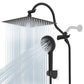 Hibbent Shop Shower Heads Hibbent 12'' All Metal CUPC Certified Shower Head, High Pressure Rainfall Shower Head, Handheld Showerhead Combo, 12'' Adjustable Extension Arm, 10-Spray, 71'' Hose, Showerhead Holder, Matte Black Hibbent 12'' All Metal CUPC Certified Shower Head, High Pressure Rainfall Shower Head, Handheld Showerhead Combo, 12'' Adjustable Extension Arm, 10-Spray, 71'' Hose, Showerhead Holder, Matte Black