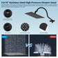 Hibbent Shop Shower Heads Hibbent 12'' All Metal CUPC Certified Shower Head, High Pressure Rainfall Shower Head, Handheld Showerhead Combo, 12'' Adjustable Extension Arm, 10-Spray, 71'' Hose, Showerhead Holder, Matte Black Hibbent 12'' All Metal CUPC Certified Shower Head, High Pressure Rainfall Shower Head, Handheld Showerhead Combo, 12'' Adjustable Extension Arm, 10-Spray, 71'' Hose, Showerhead Holder, Matte Black